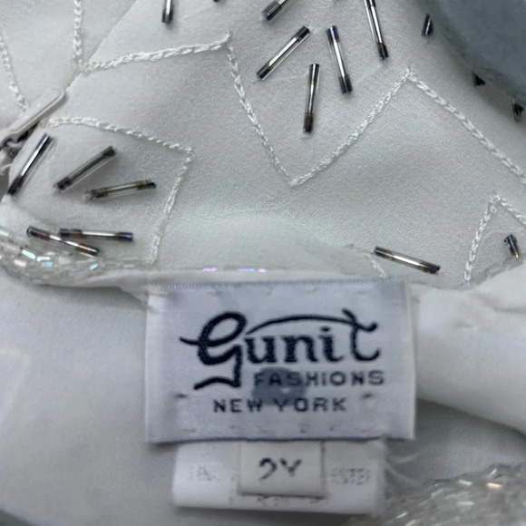 🤍”Gunit Fashions” Vintage White Beaded Tunic w/ “Snowflake” Pattern Size 2X 🩶 - Picture 11 of 17